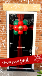 Balloon Christmas door wreath
